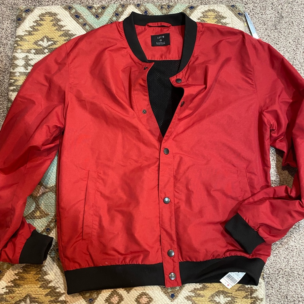 Red Bomber Jacket Barney's New York Lot 78 NWT